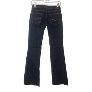 SEVEN FOR ALL MAN KIND Dark Wash Flare Denim Jeans Womens Size 25